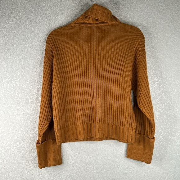 Nine West Rust Ribbed Winter Fall Knit Cowl Neck Classic Sweater Size XS - Picture 4 of 6